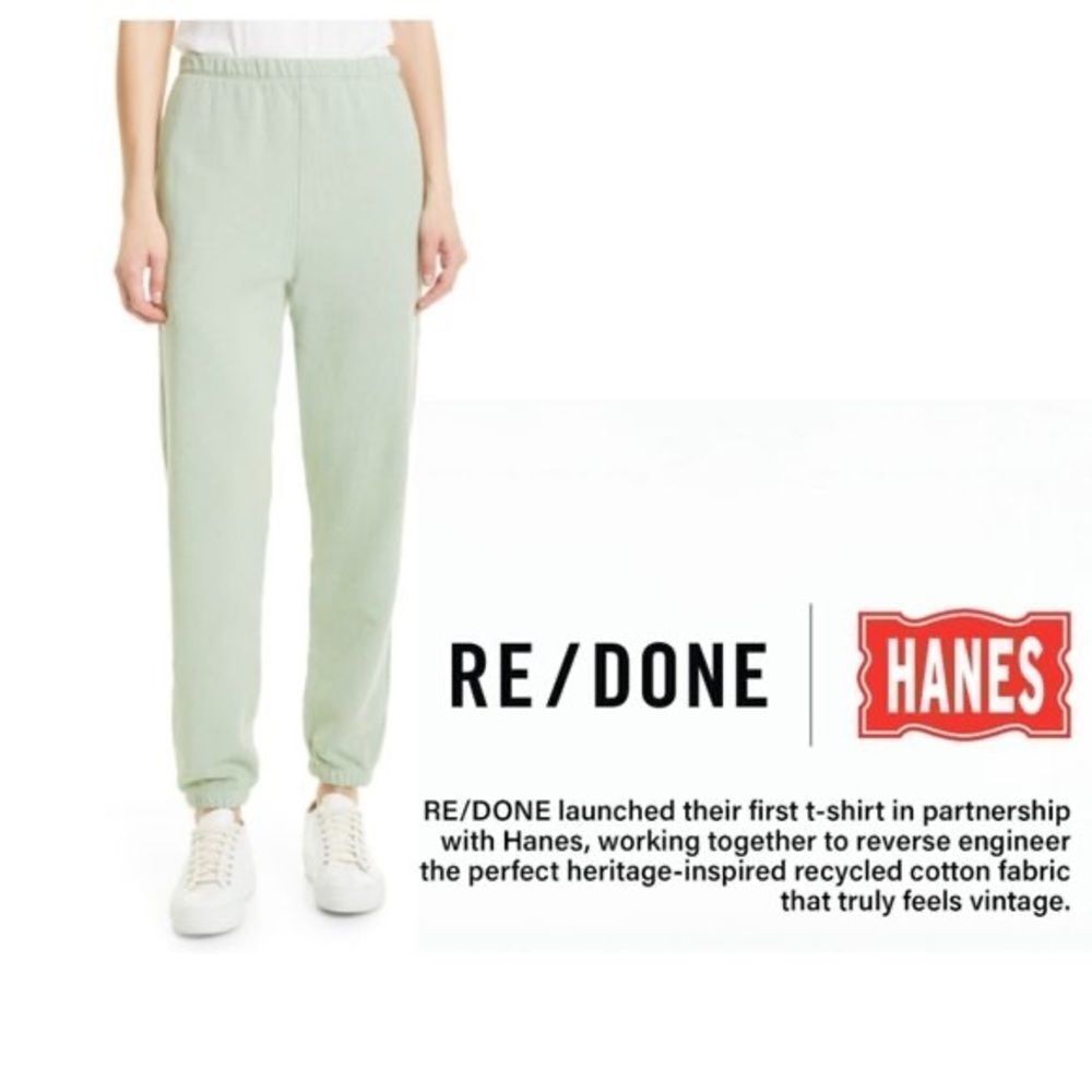Re/done dusty green sweatpants